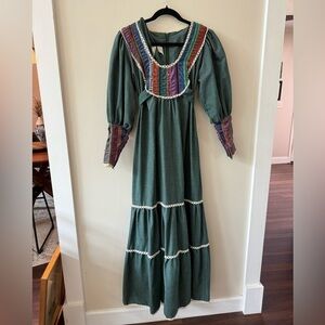 SASSY LASSY Vintage Cottagecore Long Sleeve Dress Size 7